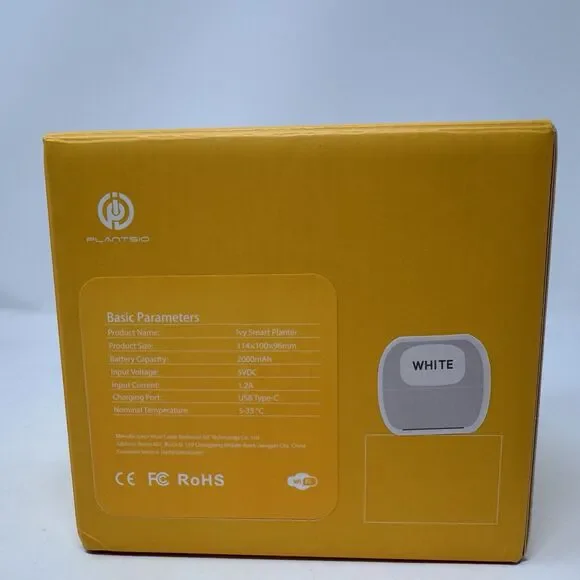 Plantsio Ivy Smart Planter Cute Interactive Pet White *No Measuring Cup* Works!! - Picture 5 of 12